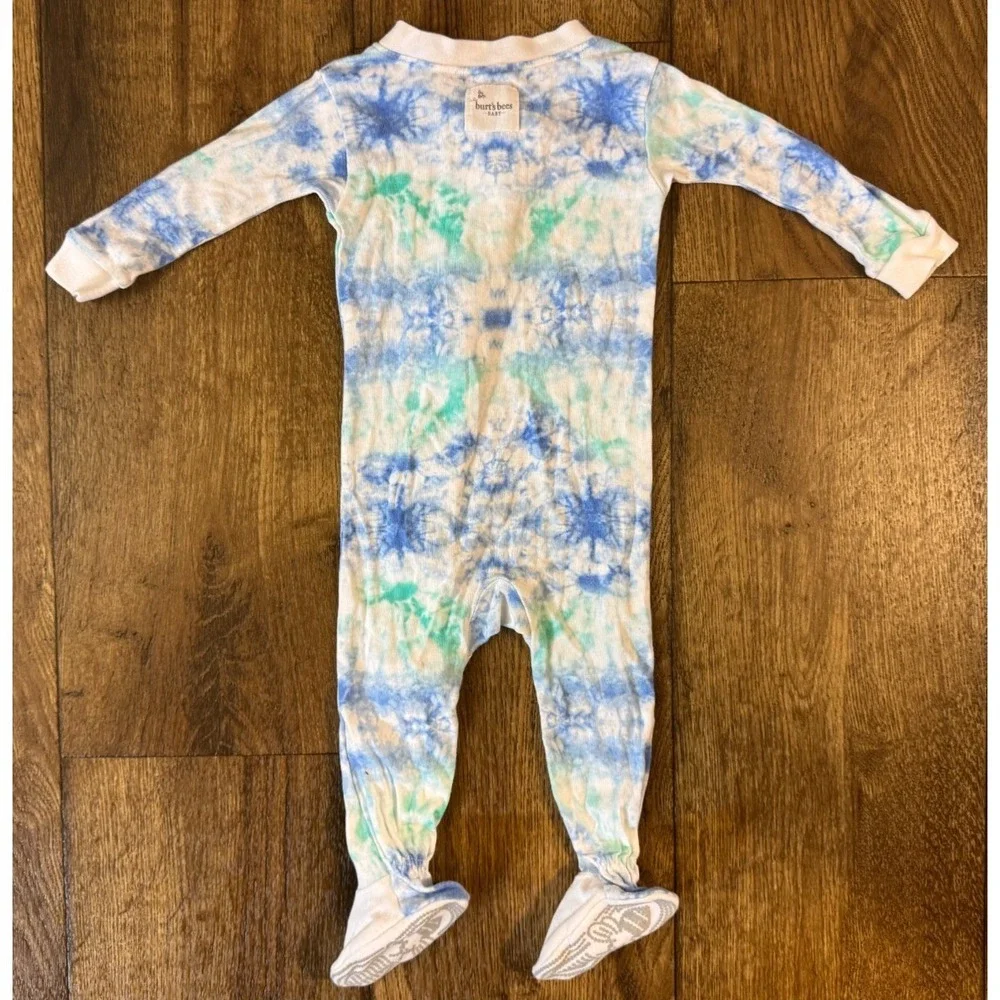 Burts Bees Organic One Piece Pajamas Baby Boy 3/6 Months Footies Sleeper Clothes